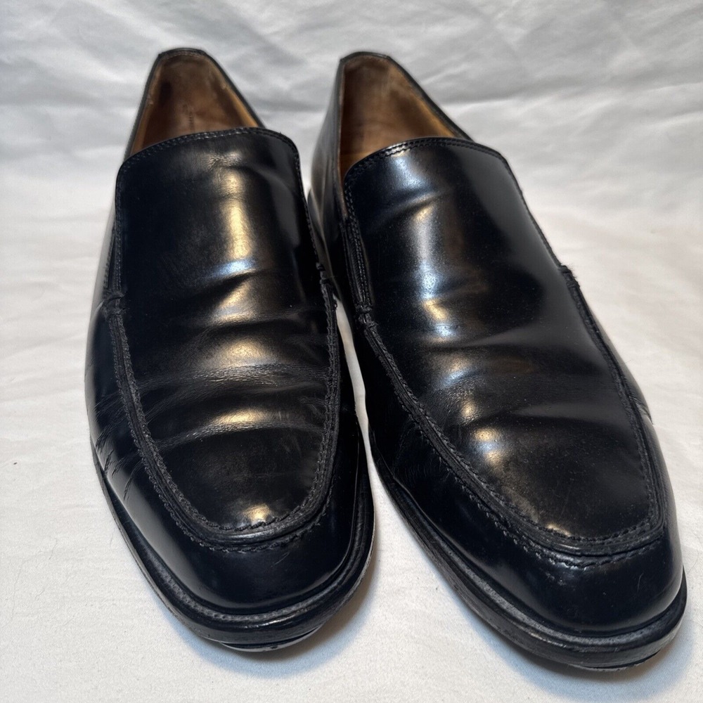 Bostonian First Flex Black Leather Slip On Loafers Size 10.5 M 25060